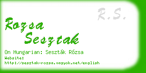 rozsa sesztak business card